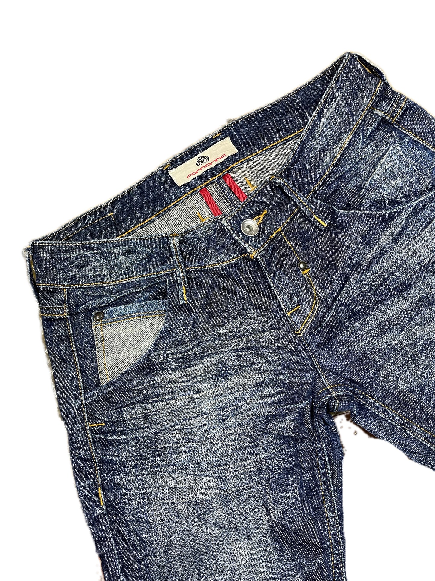 Y2k Fornarina Low Waist Straight Denim Pants Blue - M