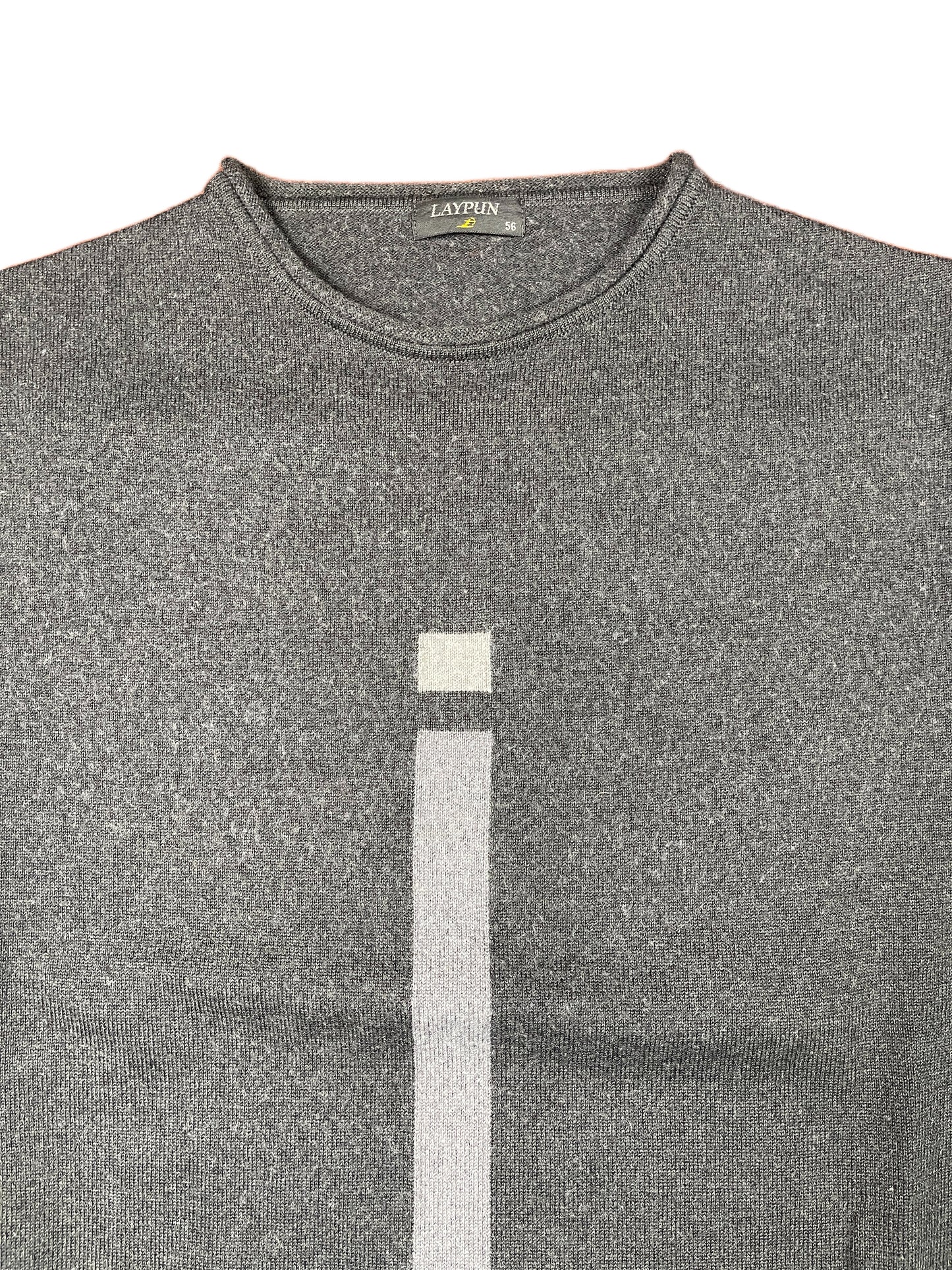 Vintage Laypun Knitted Sweatshirt Gray M