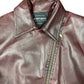 Y2k Emporio Collection Vegan Leather Jacket Red Black - L