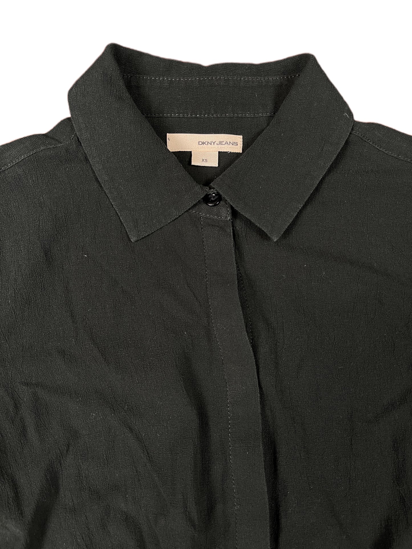 DKNY Long Sleeve Shirt Black - XS