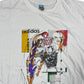 Vintage Adidas 1980s Basketball T-Shirt White - M/L