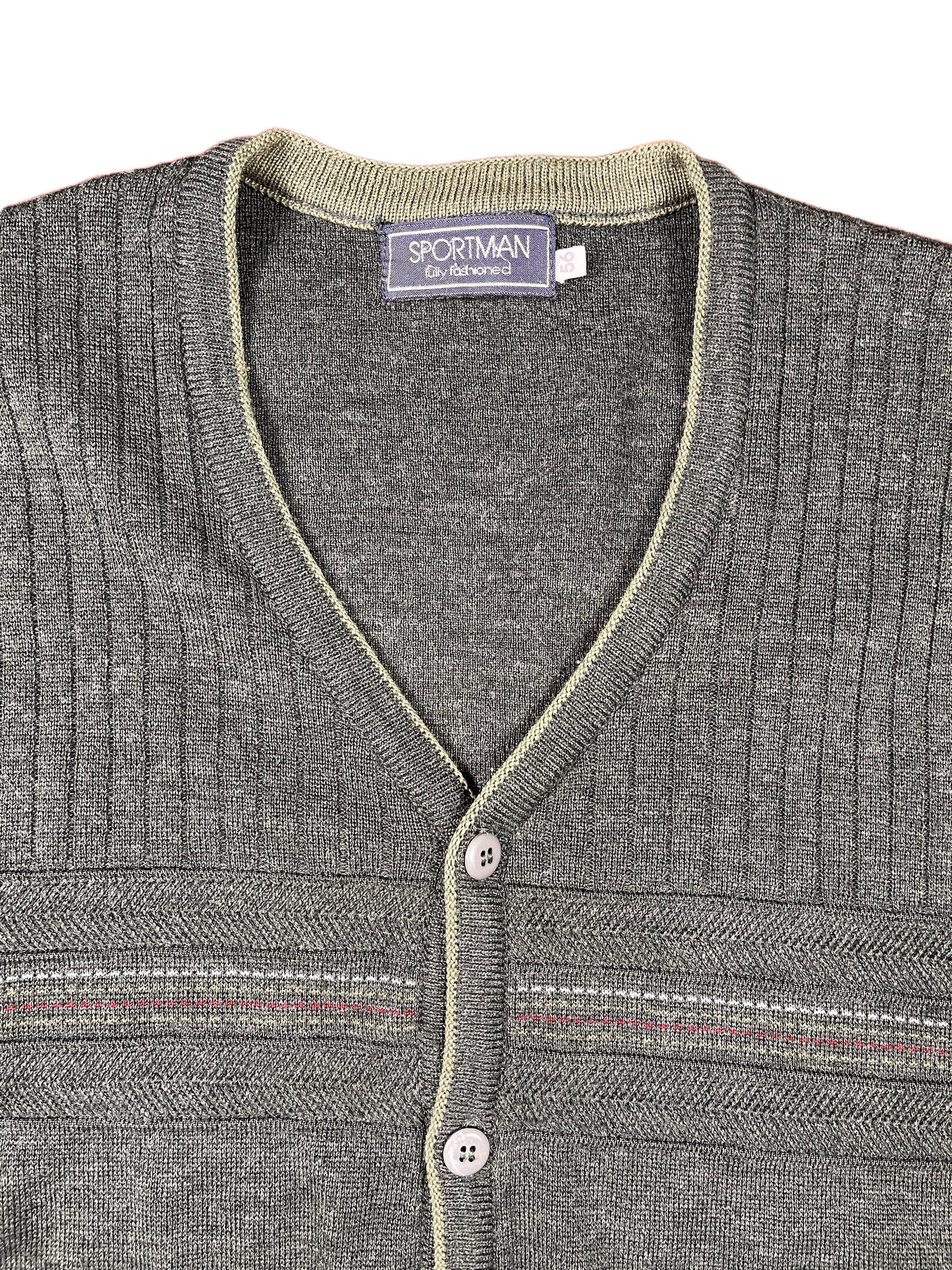 Vintage Sportman Knitted Vest Brown Green - XL