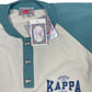 Vintage Kappa 1990s Sweatshirt Cream Turquoise - XL