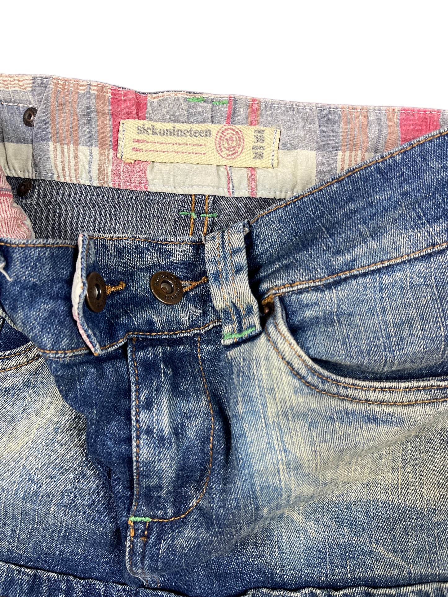 Y2k Sicko nineteen Low Waist Mini Denim Skirt Blue - M