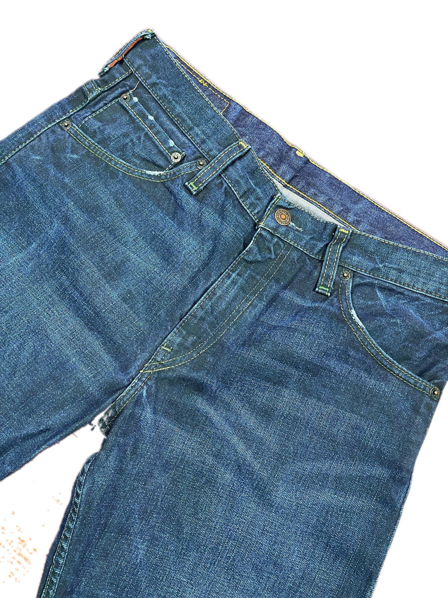 Vintage Levi's 507 Bootcut Denim Pants Blue Green - S/M
