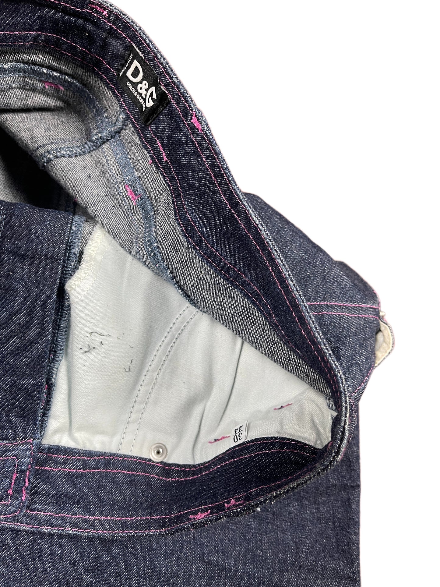 Y2k Dolce & Gabbana Denim Skirt Blue Pink - L