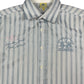 Y2k La Martina Long Sleeve Shirt Metalic Blue - L