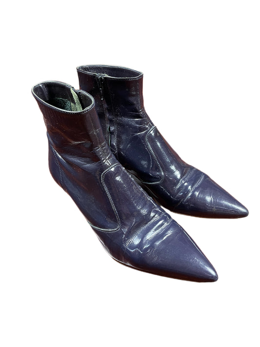 Enrico Antinori Kitten Heels Low Cut Boots Lack Purple - 38