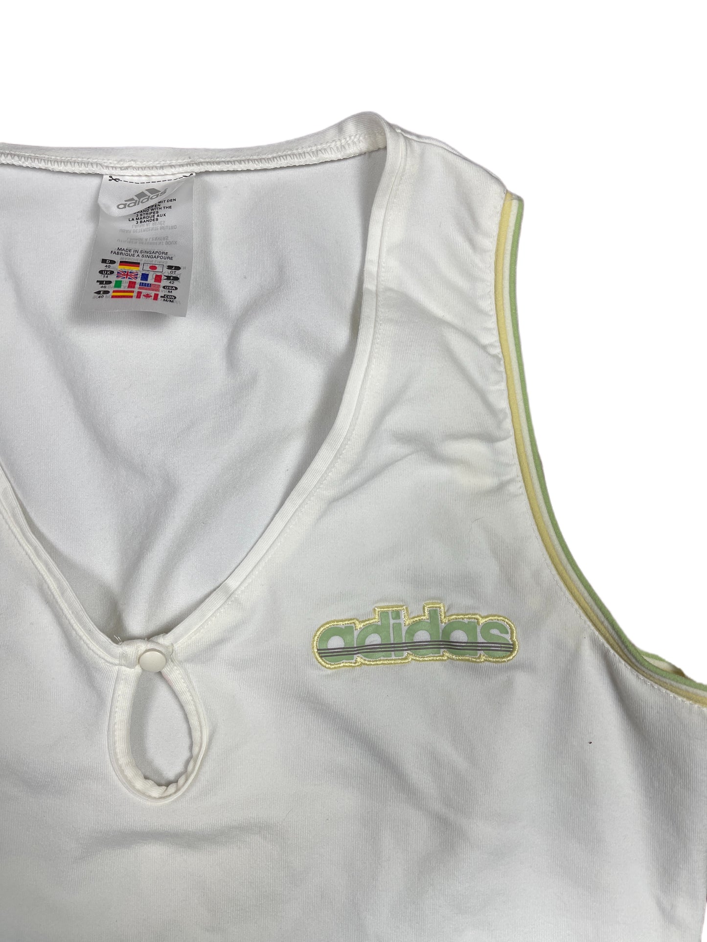 Y2k 2004 Adidas Sport Sleeveless Top White L