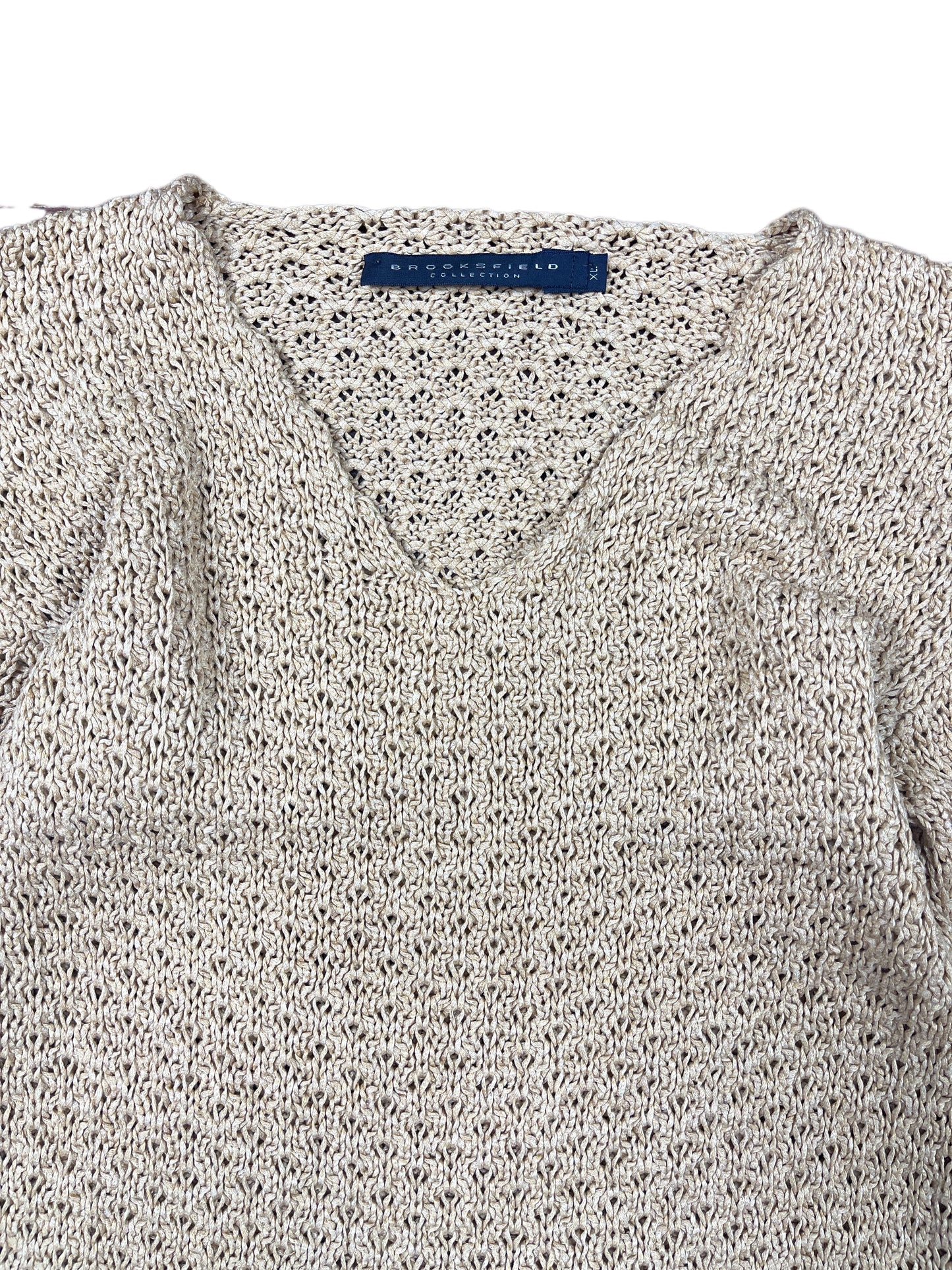 Brooksfield Knitted Sweatshirt Beige - XL