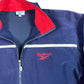 Vintage Reebok 2000s Velur Sport Jacket Navy Red - M