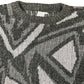 Vintage Knitted Sweatshirt Back Gray L