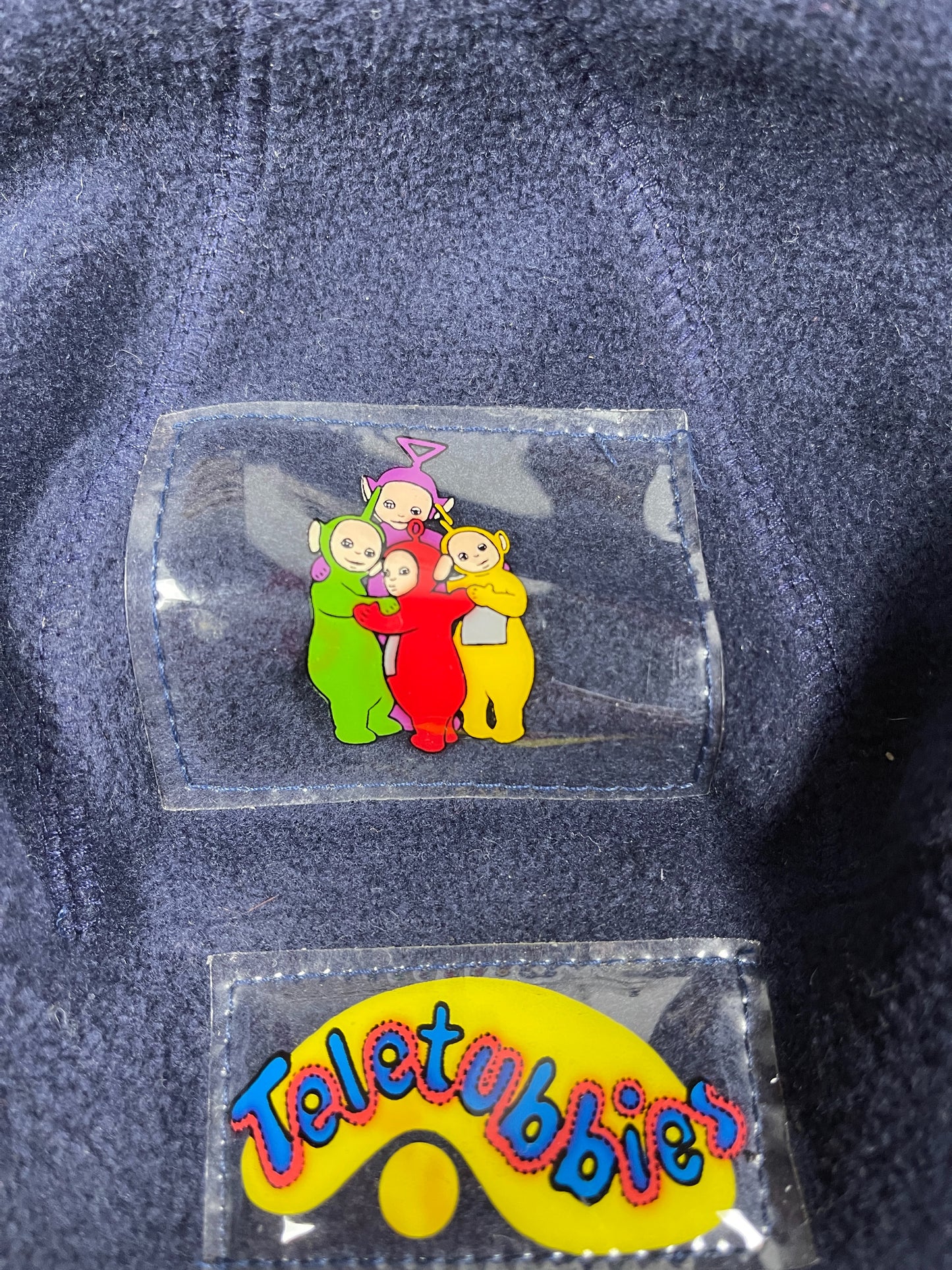 Vintage Teletubbies 1996 Fleece Beanie Navy