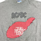 Vintage Hanes ACDC The Razors Edge T-Shirt Gray Pink - XL