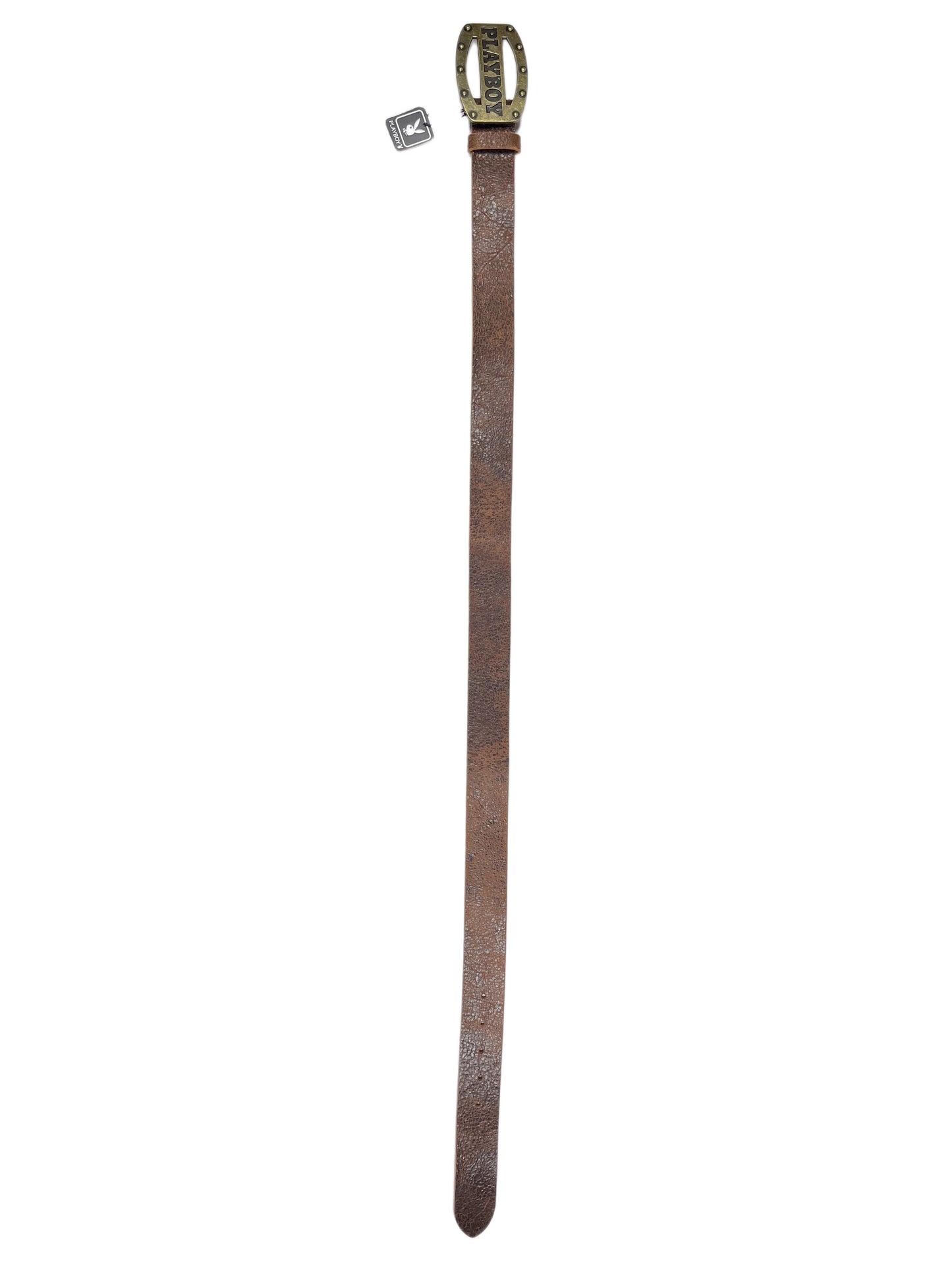 Y2k Playboy Leather Plug In Belt Brown 2004