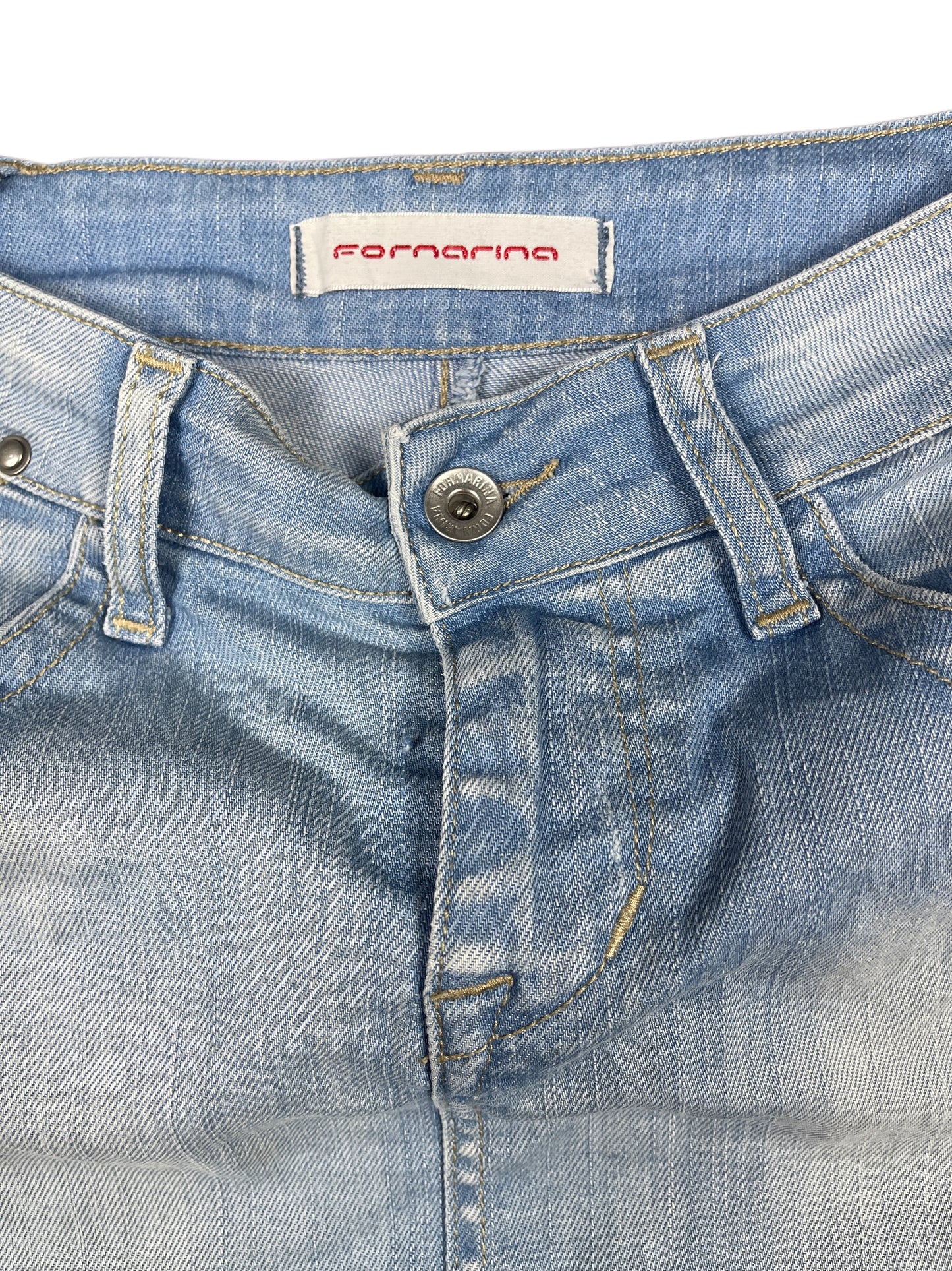 Y2k Fornarina Denim Skirt Blue - S