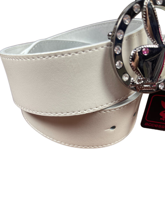 Y2k Playboy Leather Plug Belt White 2004