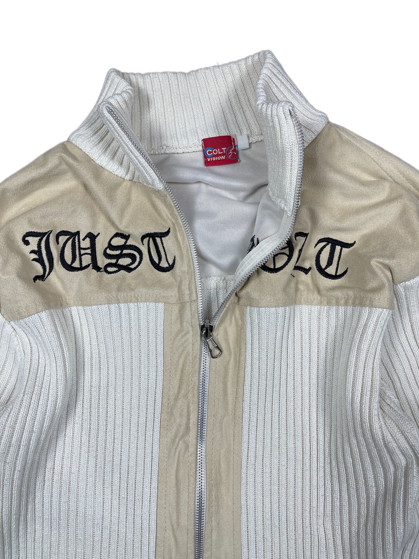 Y2k Colt Vision Zip Sweatshirt White Creme - L