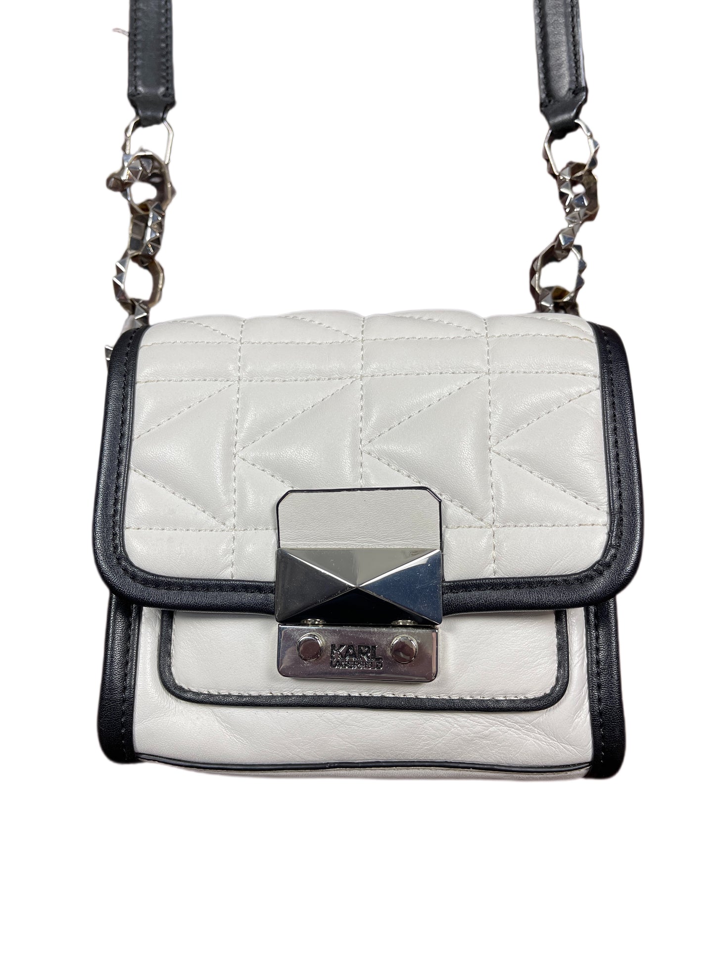 Karl Lagerfeld Shoulder Bag White Black