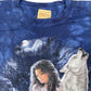 Vintage The Mountain 2004 Wolf Tie-Die T-Shirt Blue - XXXL