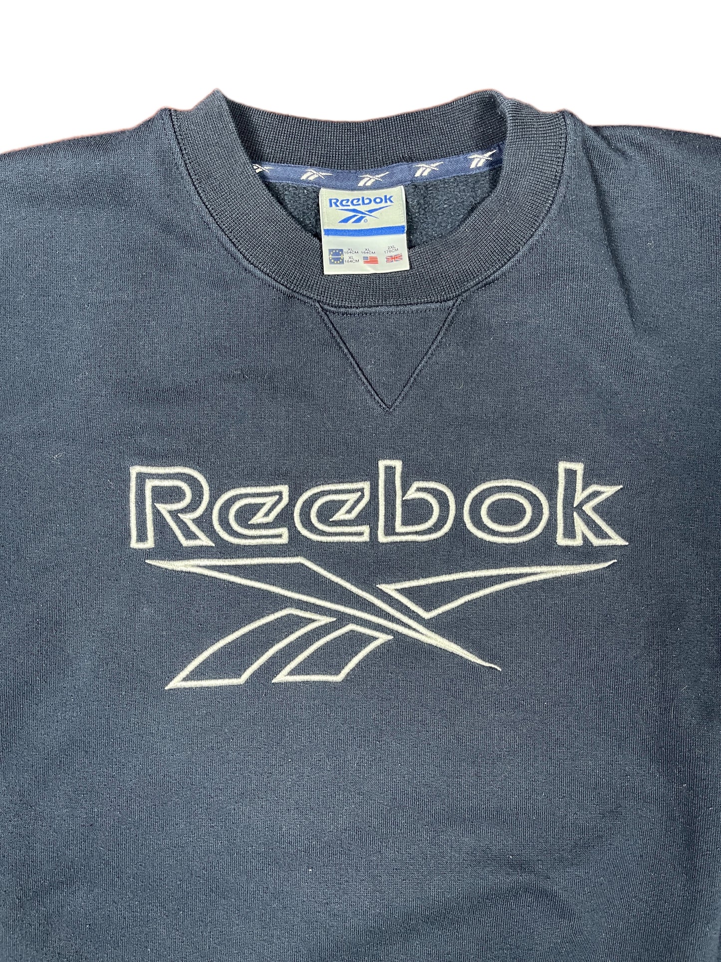 Y2k Reebok Sweatshirt Navy - XS/S