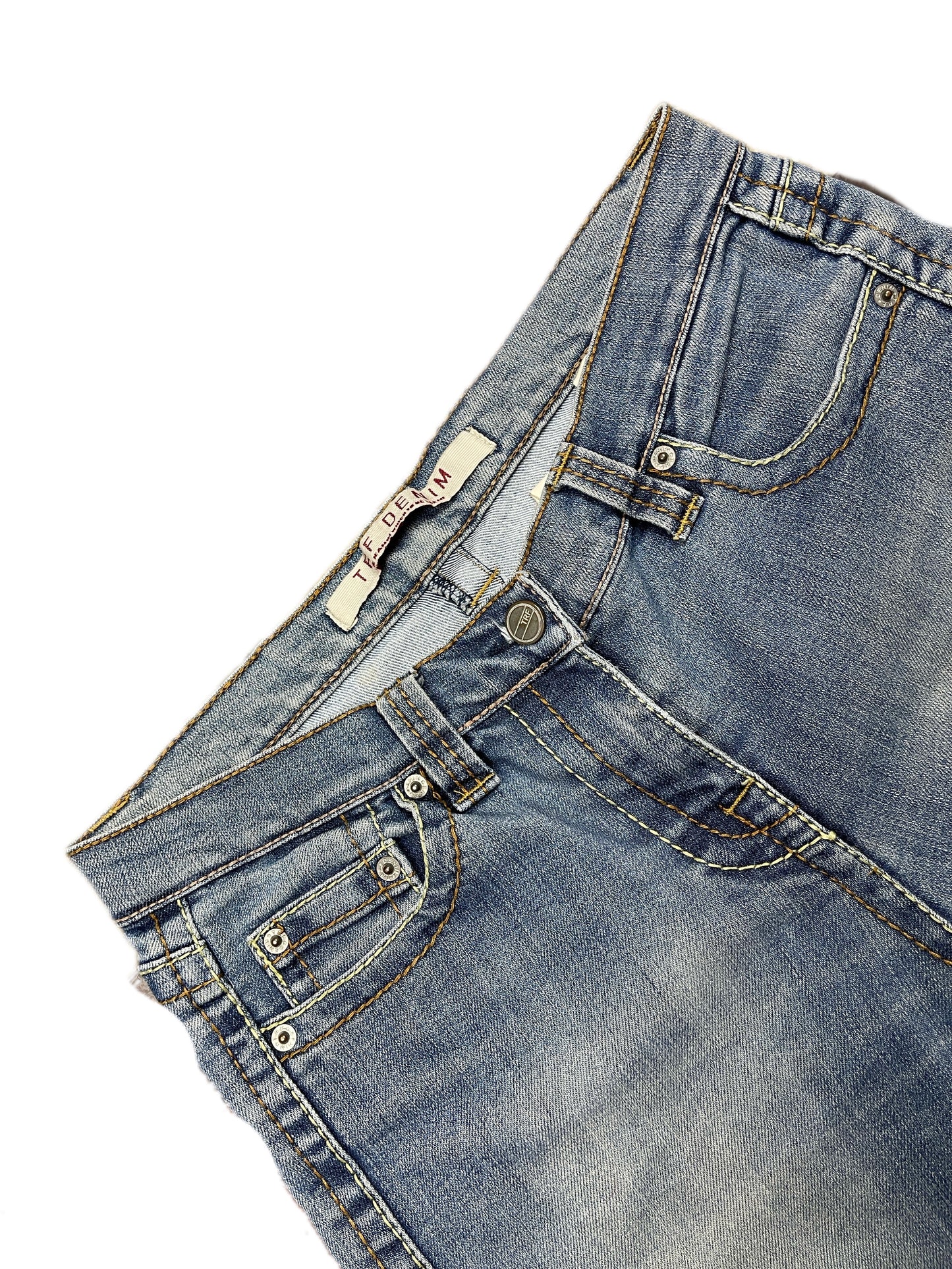 Zara Low Waist Flared Denim Pants Blue - XL