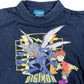 Vintage Digimon 2000 Baby Tee T-Shirt Navy - XS