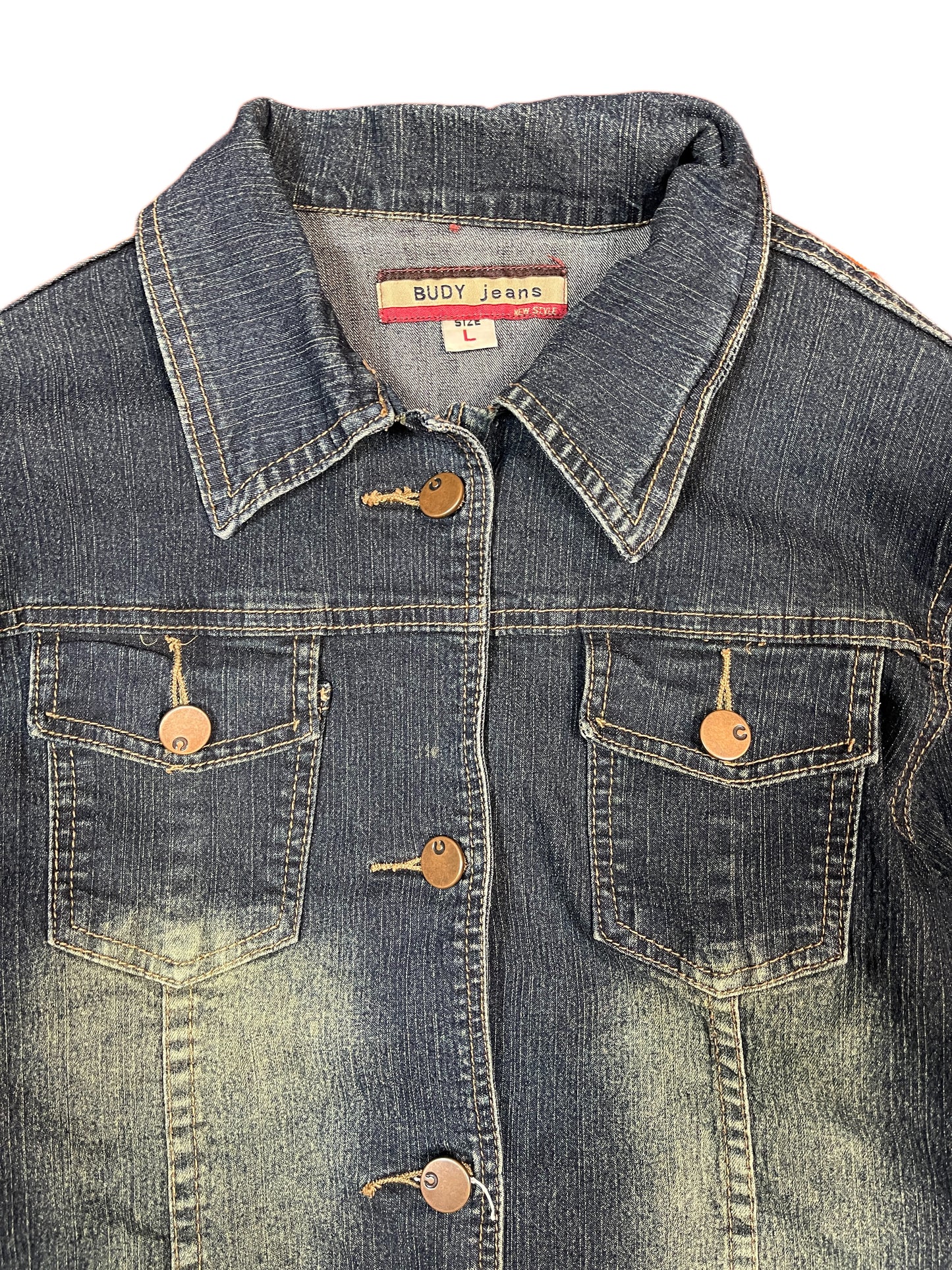 Y2k Budy Jeans Denim Jacket Blue - L
