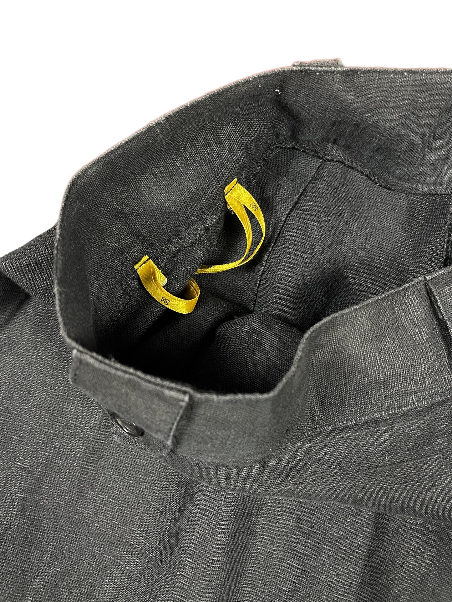 Vintage Linen Skirt Black - M