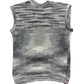 Self Knitted Sleeveless Sweatshirt Gray Silver - XS
