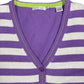 Green Lamb Sleveless Knitted Top Purple White - M