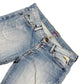 Y2k Replay Low Waist Flared Distressed Denim Pants Blue - S/M