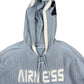Y2k 1999 Airness Zipper Hoodie Light Blue - M