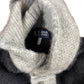 Vintage Armani Jeans Knitted Hooded Sweatshirt Black Gray - XXL