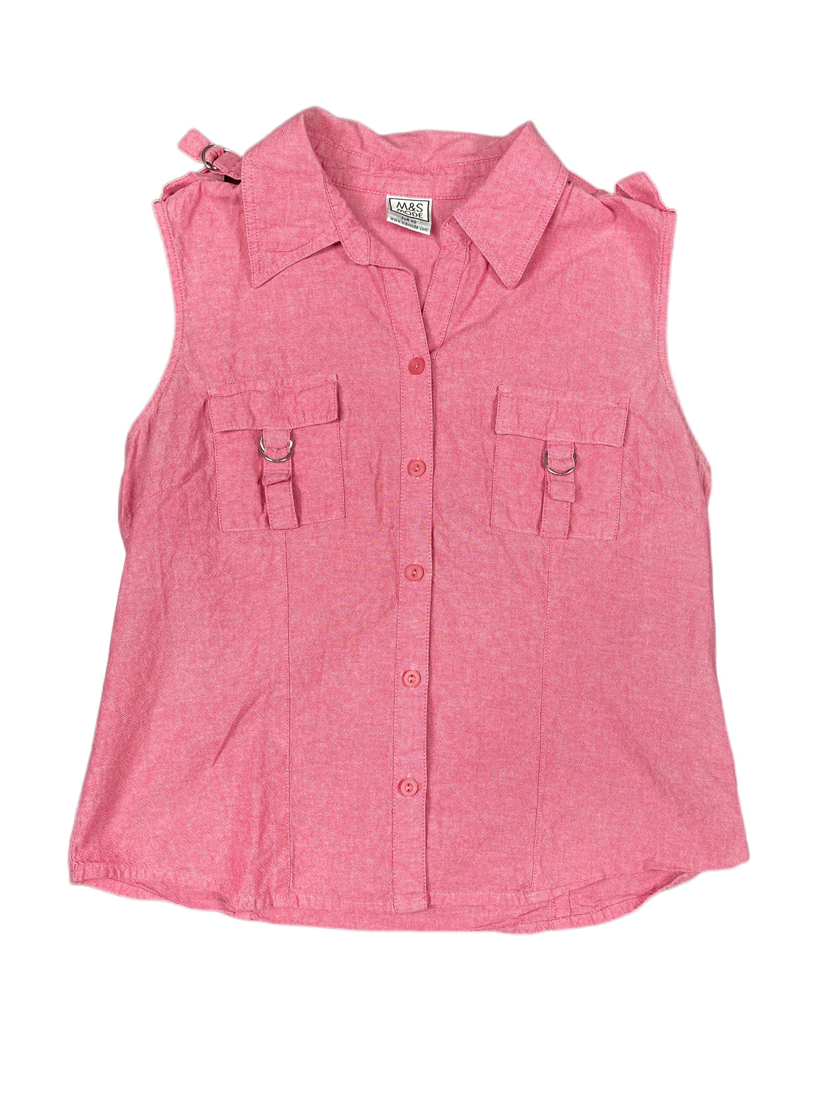 M&S Mode Sleeveless Top Pink - L
