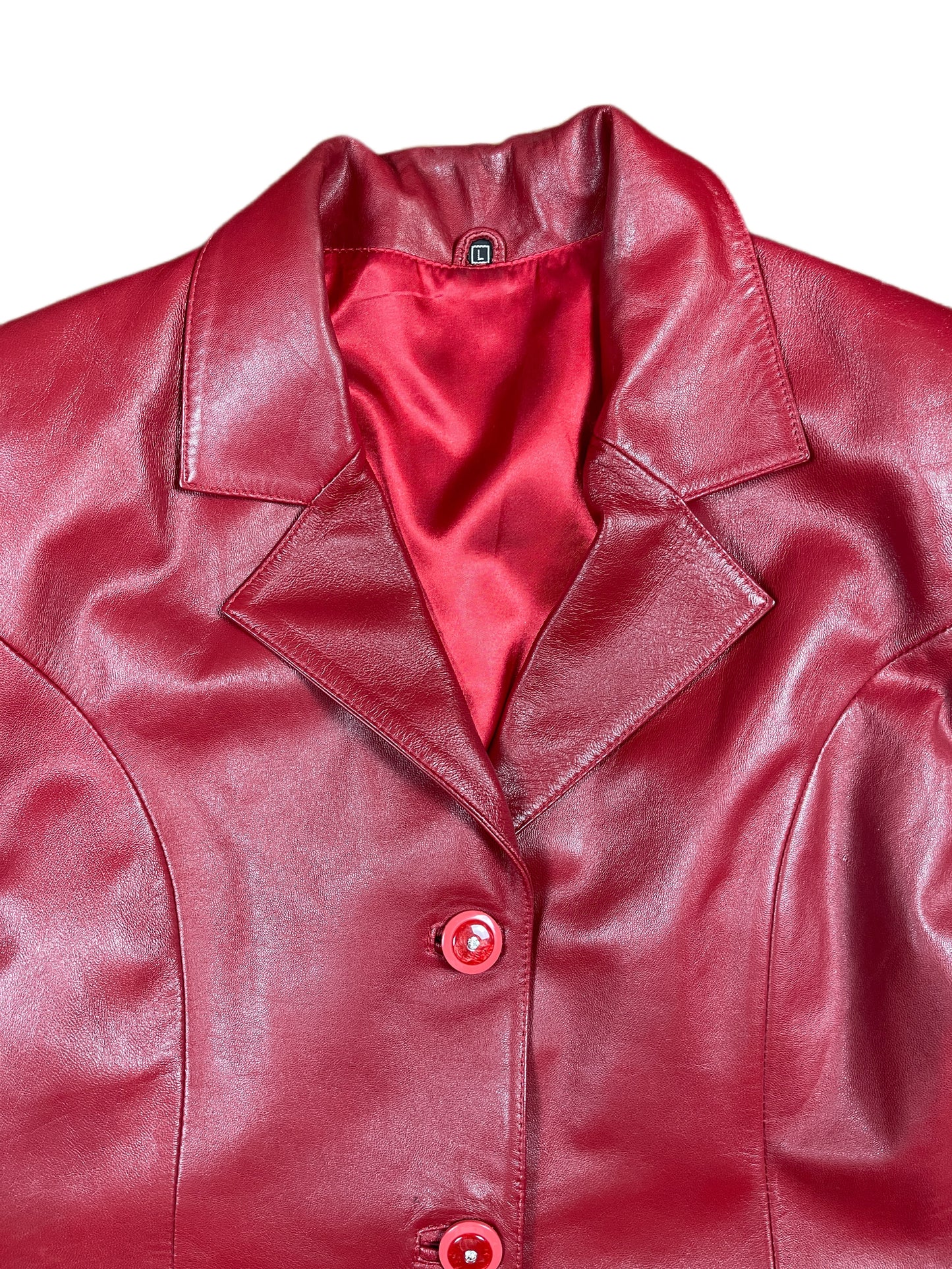 Vintage Leather Jacket Red - L
