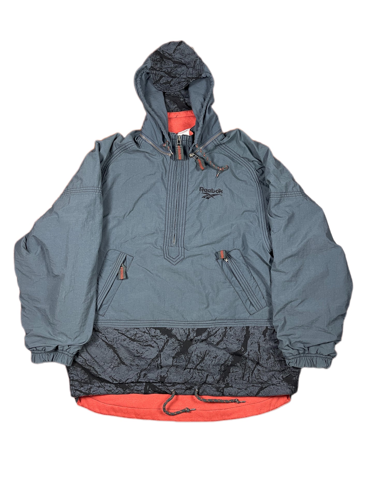 Vintage Reebok Jacket Blue Gray - L