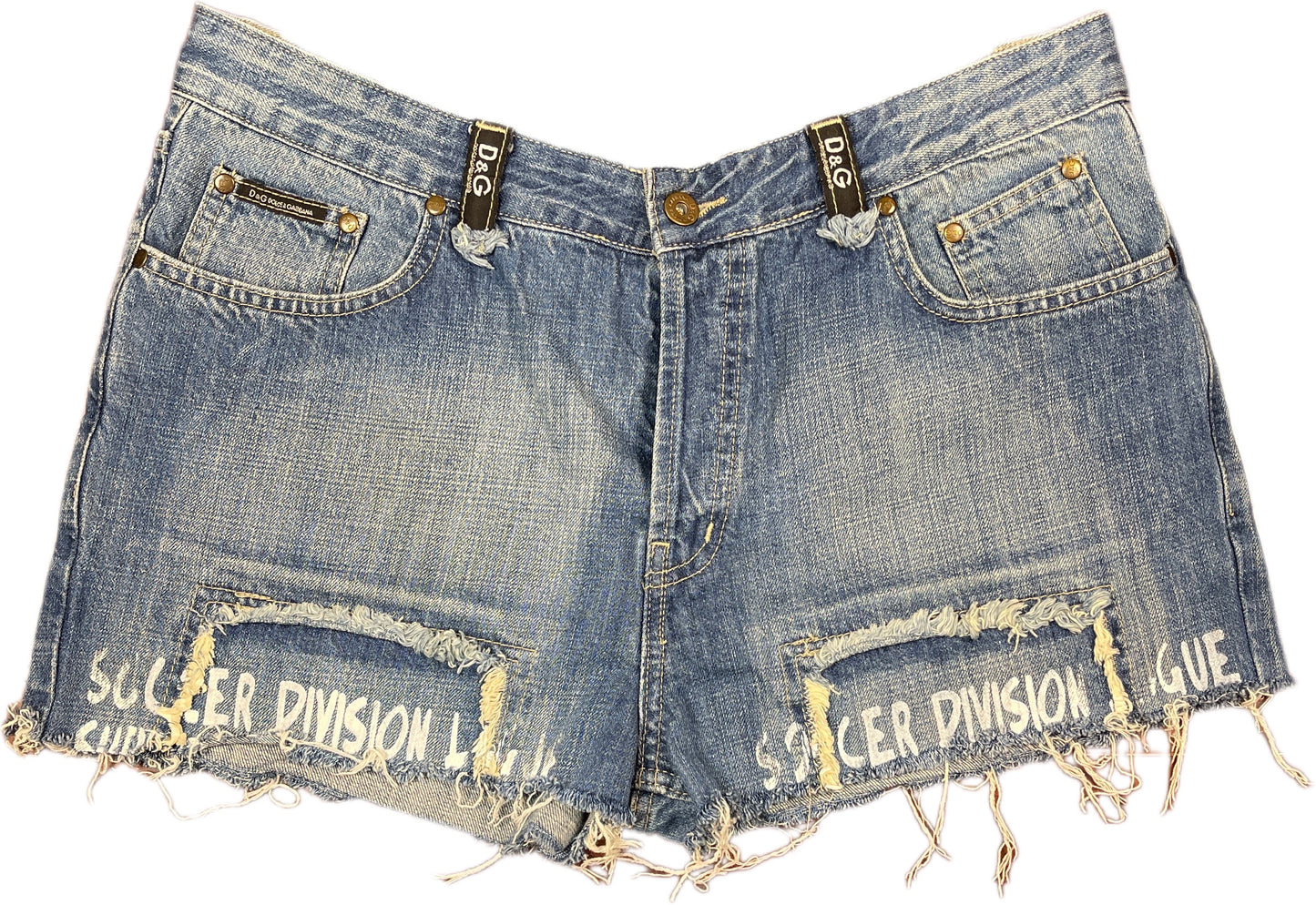 Y2K Dolce & Gabbana Reworked Denim Shorts Cotton XL