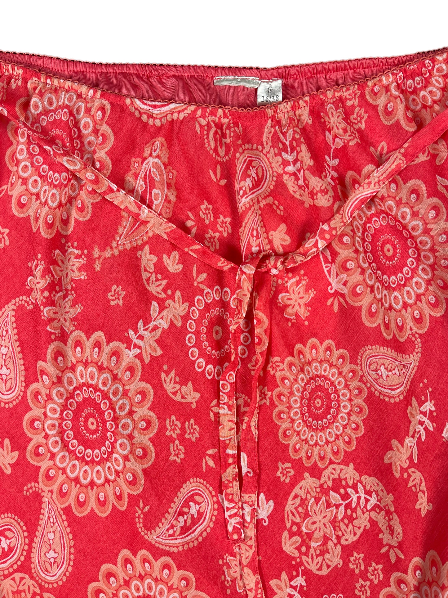 Y2k Midi Skirt Coral - S