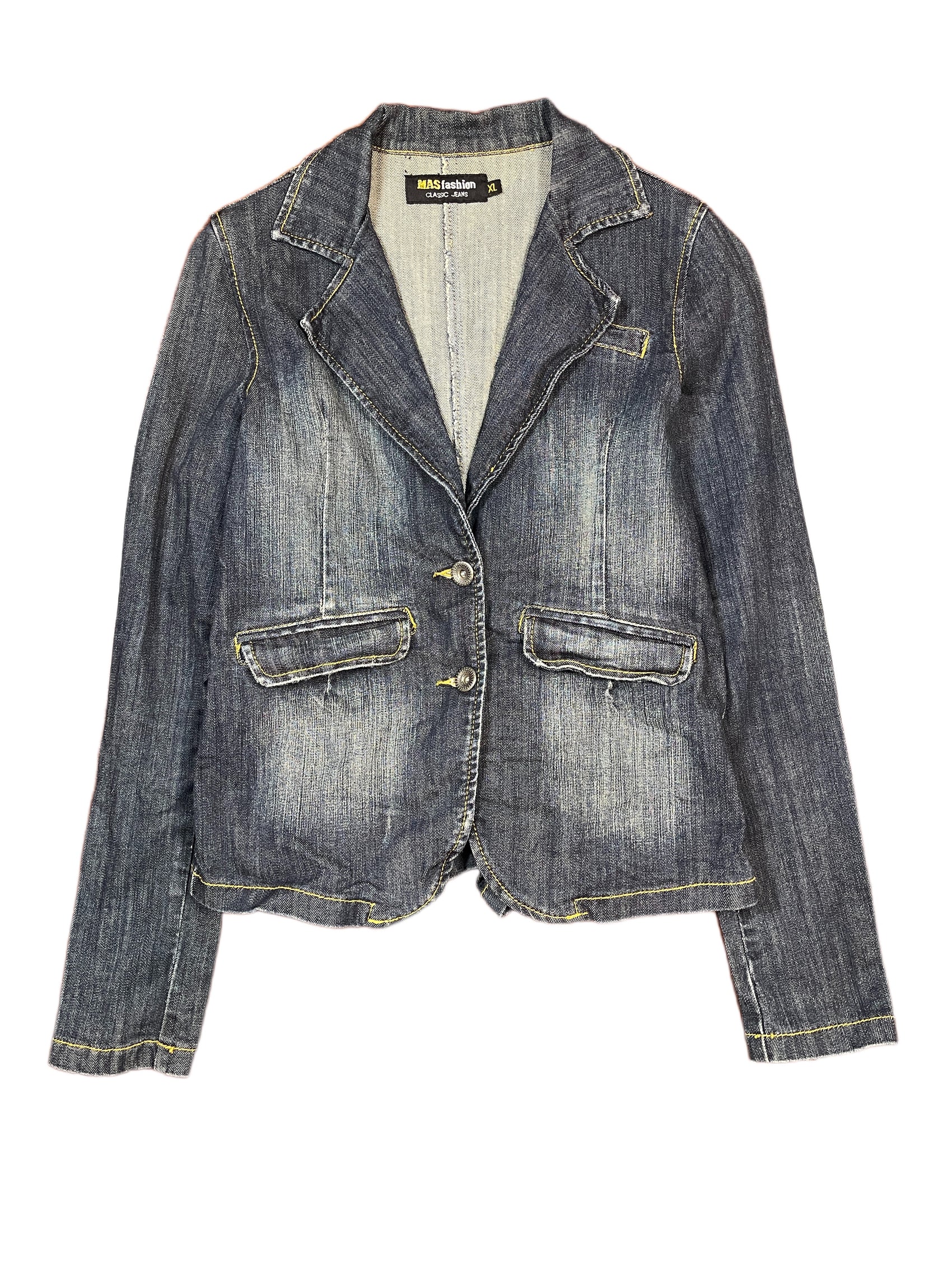 Y2k Mas Fashion Denim Jacket Blue - XL