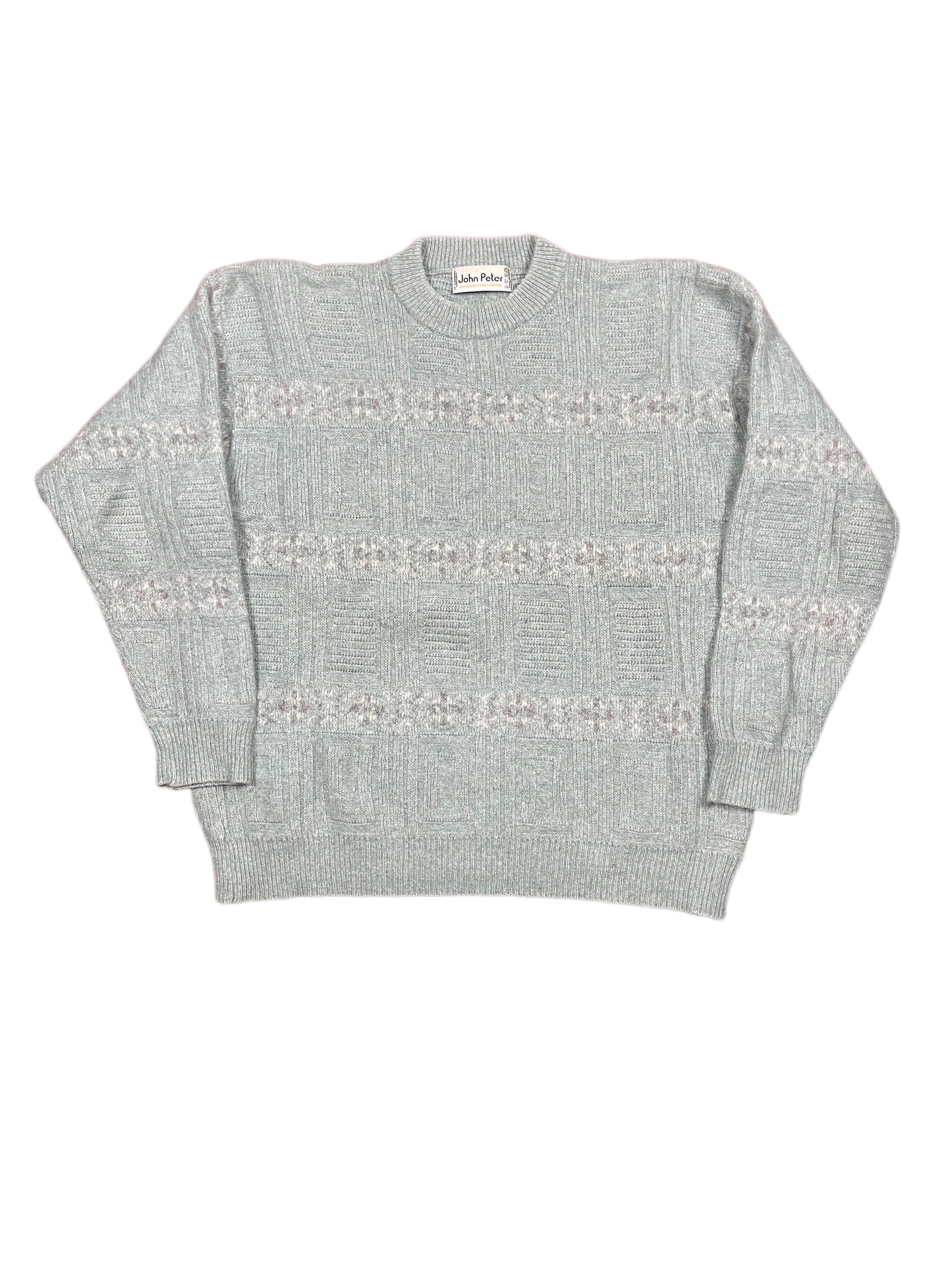 Vintage John Peter Knitted Sweatshirt Turquoise - M