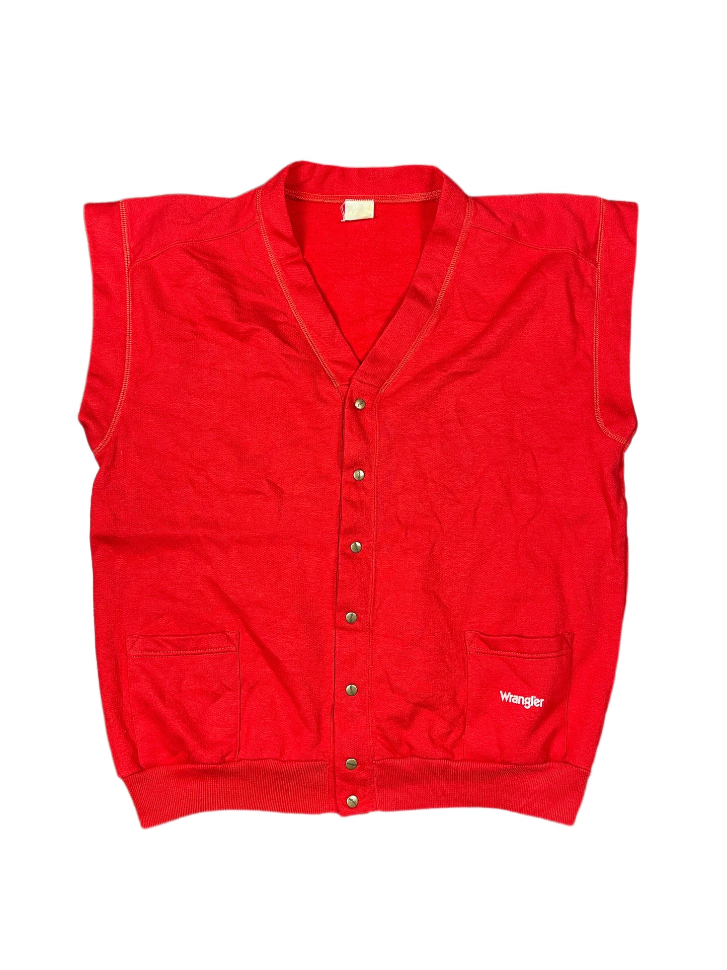 Vintage 80s Wrangler Vest Red - L