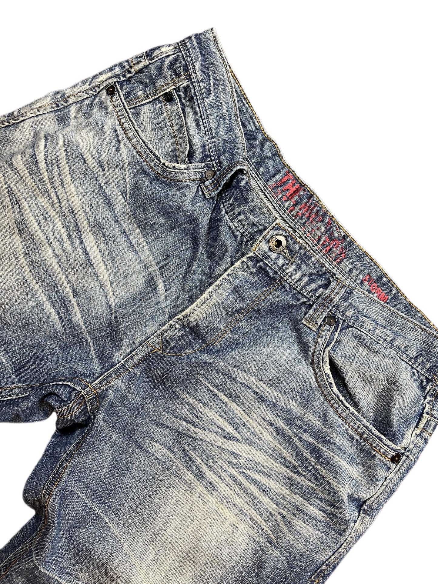 Y2k Bootcut Denim Pants Blue - XL