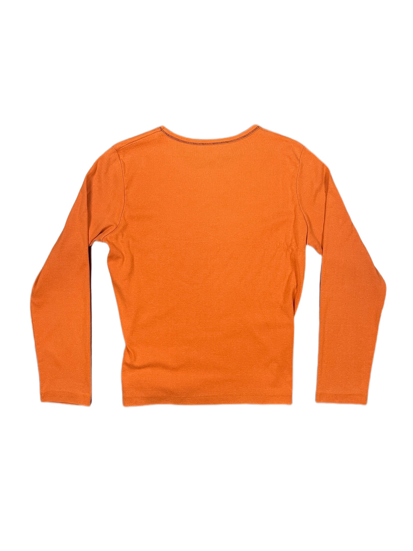 Y2k Blay Style Long Sleeve Top Orange - L/XL