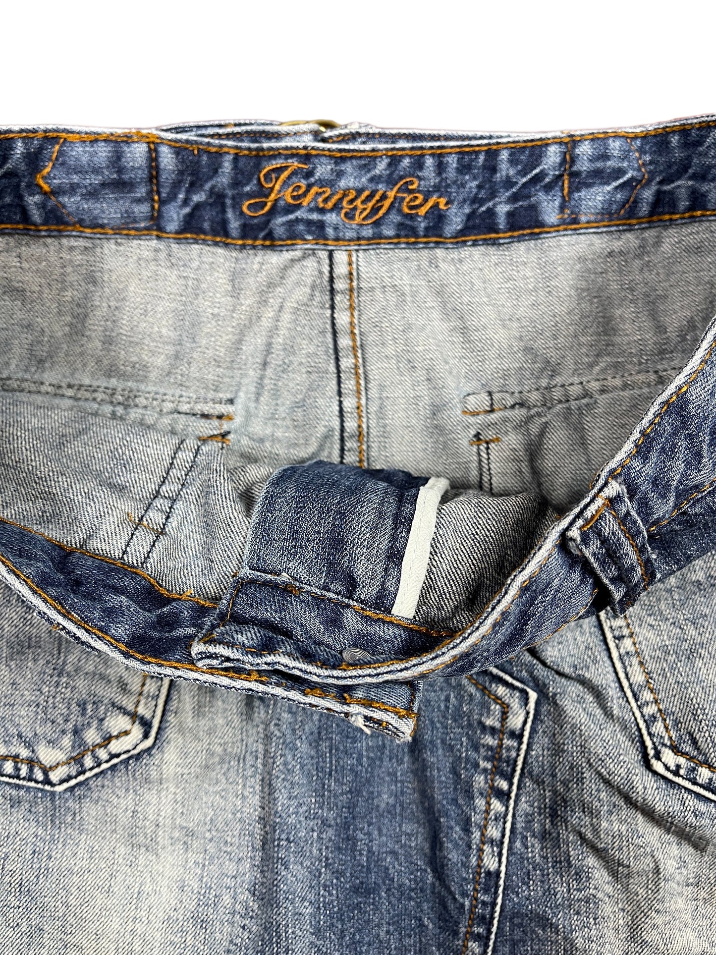 Y2k Jennyfer Low Waist Denim Skirt Blue - L