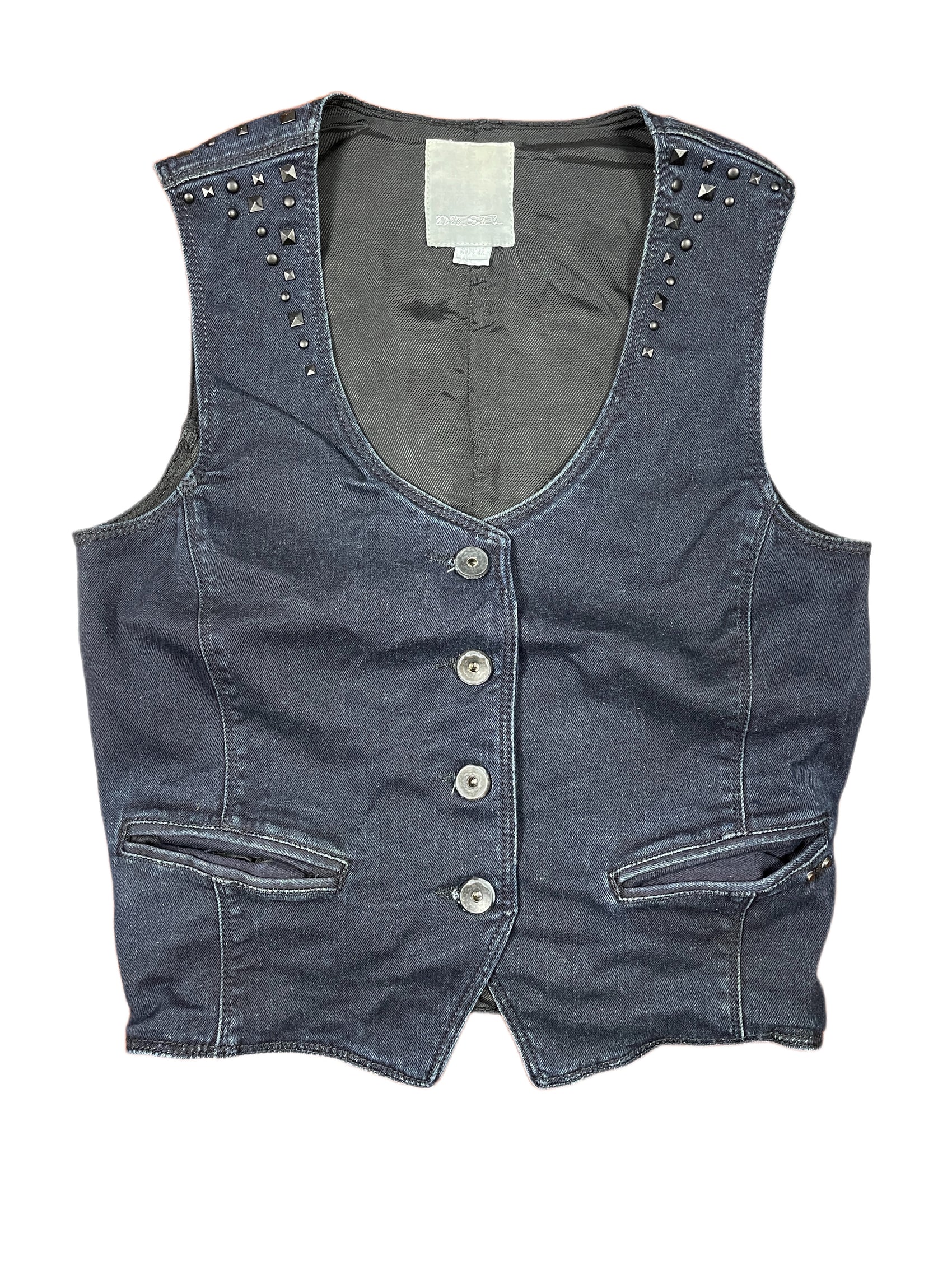 Y2k DIesel Denim Vest Blue - XS