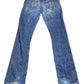 Y2k Fornarina Low Waist Flared Denim Pants Blue - M/L