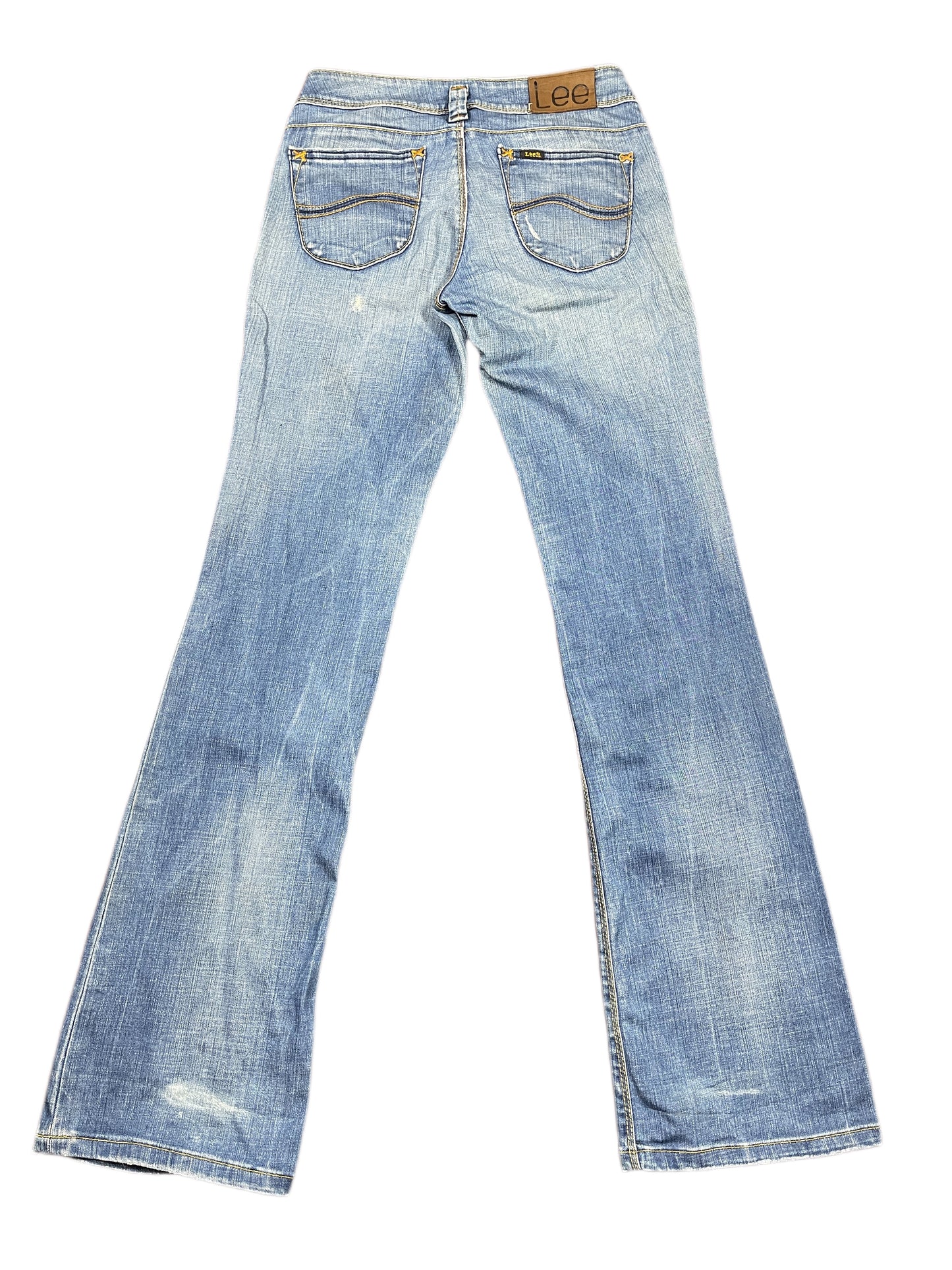 Y2k Lee Low Waist Bootcut Flared Denim Pants Blue - M