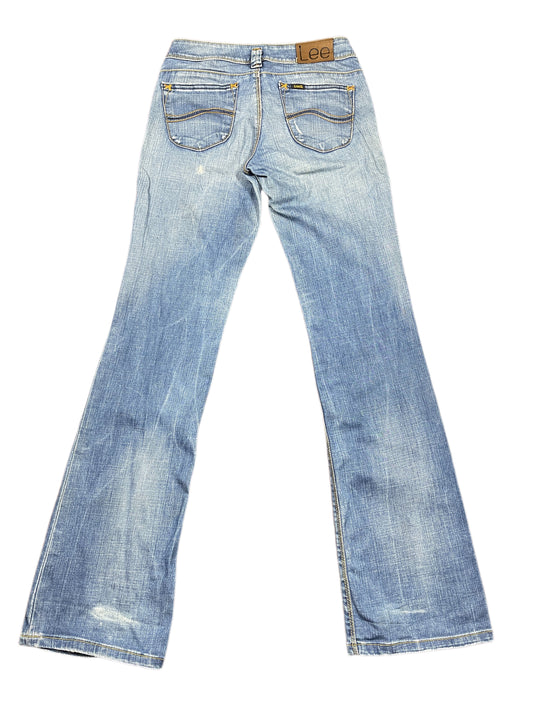Y2k Lee Low Waist Bootcut Flared Denim Pants Blue - M