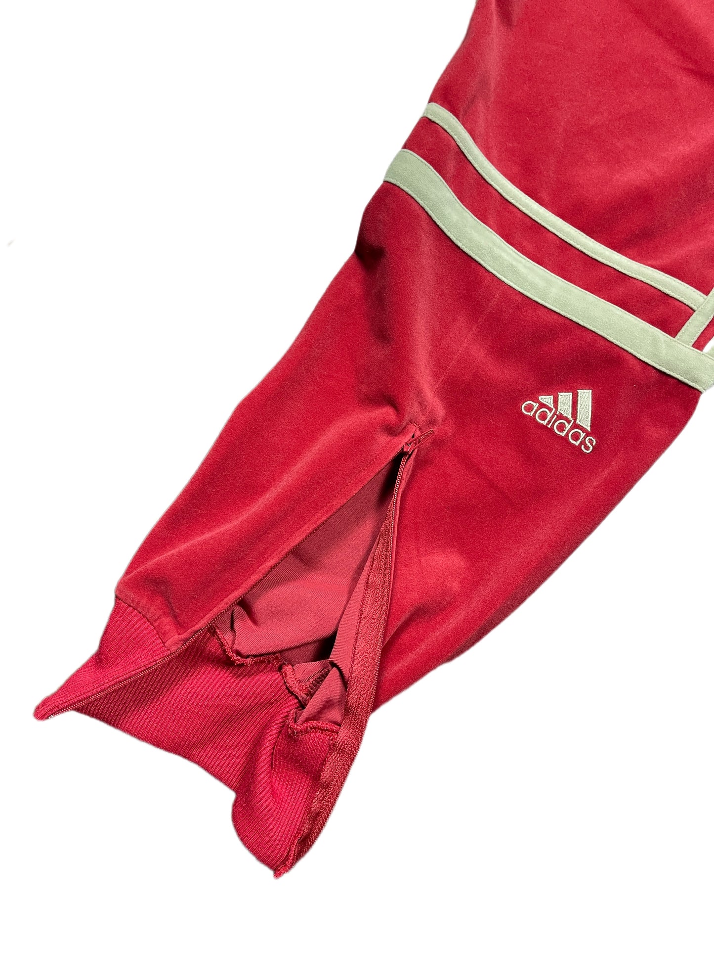 Vintage Adidas 2003 Velvet Sport Pants Red - XXL